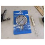 Pressure gauge, rulers, drill bit restorer & more