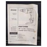 Craftsman 3/8" cordless driver drill w/charger