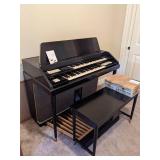 Conn Organ W/ Bench & Sheet Music