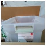 IRIS USA 45lbs Airtight Sealed Pet Food Container, Almond