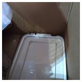 IRIS USA 45lbs Airtight Sealed Pet Food Container, Almond