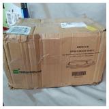 Roku Black Plastic Long Take Out Sushi Container - with Clear Lid - 9 3/4" x 4 3/4" x 2" - 100 count box