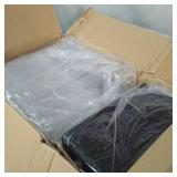 Roku Black Plastic Long Take Out Sushi Container - with Clear Lid - 9 3/4" x 4 3/4" x 2" - 100 count box