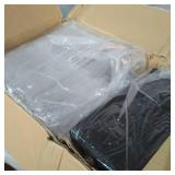 Roku Black Plastic Long Take Out Sushi Container - with Clear Lid - 9 3/4" x 4 3/4" x 2" - 100 count box