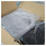 Roku Black Plastic Long Take Out Sushi Container - with Clear Lid - 9 3/4" x 4 3/4" x 2" - 100 count box