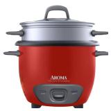 Aroma Arc-743-1NGR 6-Cup Rice Cooker, Red