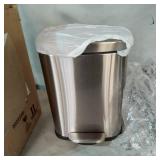 MINI STEP TRASH CAN, STAINLESS STEEL