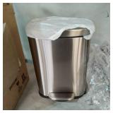 MINI STEP TRASH CAN, STAINLESS STEEL