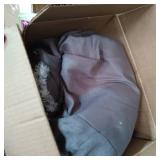 FURHAVEN PET MEDUIM TWO TINE FAUX FUR & SUEDE CHAISE LOUNGE ORTHOPEDIC SOFA PET BED - STONE GRAY, 44341087