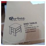 Furinno Andrey End Table Night Stand with Bin Drawer