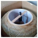 HAND WOVEN HANGING LIGHT