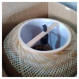 HAND WOVEN HANGING LIGHT