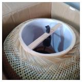 HAND WOVEN HANGING LIGHT