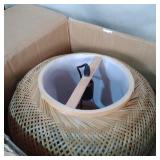 HAND WOVEN HANGING LIGHT