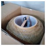 HAND WOVEN HANGING LIGHT