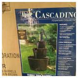 Alpine Corporation 40" Three Tier Pump Outdoor Fountain Decor, Brown