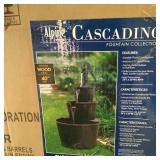 Alpine Corporation 40" Three Tier Pump Outdoor Fountain Decor, Brown