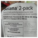 SOLANA 2 PACK , PACK OF 2 BELT POSITIONING BACKLESS BOOSTER SEATS , 40- 120LBS - BLACK