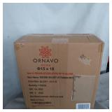 ORNAVO HOME MODERN ROUND VELBET OTTOMAN COFFEE TABLE- BLUSH, 15X18