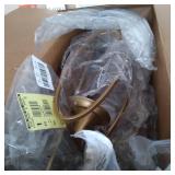 DECO 79 BROWN METAL FARMHOUSE WALL SCONCES 24X6X8IN (2)