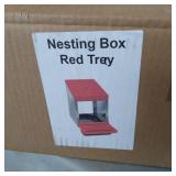 POLTRY NESTING BOX RED TRAY