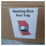 POLTRY NESTING BOX RED TRAY
