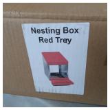 POLTRY NESTING BOX RED TRAY