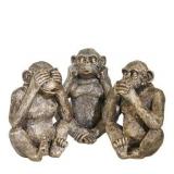 Sagebrook Home Set Of 3 Resin Monkeys 14393-01