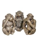 Sagebrook Home Set Of 3 Resin Monkeys 14393-01