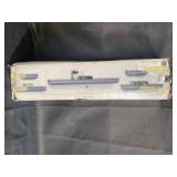 MELANNCO SET OF 3 WOOD SHELVES GREY FINISH