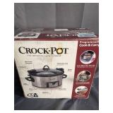 Crock-Pot 6 Quart Programmable Cook & Carry Slow Cooker with Digital Timer, Stainless Steel