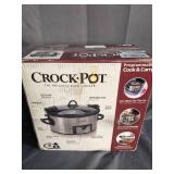 Crock-Pot 6 Quart Programmable Cook & Carry Slow Cooker with Digital Timer, Stainless Steel