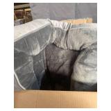 GREY PLUSH DOG BED FOR SMALL/ MEDIUM DOGS