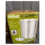 Bayou Classic 30 Quart Aluminum Whole Turkey Fryer Stockpot with Accessories