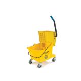 Carlisle Commercial Mop Bucket with Side Press Wringer, 26 Quart Capacity, Plastic