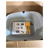 Arm & Hammer Light Gray Sifting Cat Litter Box, Large, 15.21" W x 18" L