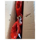 National Tree PreLit 24" Red Wavy Sisal Bow