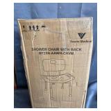 Vaunn Medical Tool-Free Spa Bathtub Adjustable Shower Chair Seat Bench with Removable Back