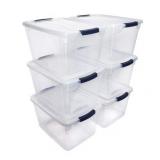 RubberMaid - Plastic Storage Tote Container with Lid pack of 2