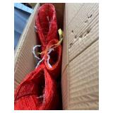 National Tree PreLit 24" Red Wavy Sisal Bow