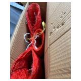 National Tree PreLit 24" Red Wavy Sisal Bow