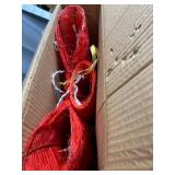 National Tree PreLit 24" Red Wavy Sisal Bow