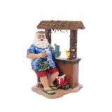 Kurt Adler 11-Inch Fabriche Beach Santa Sitting At Tiki Bar