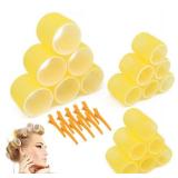 Jumbo Size Hair Roller sets, Self Grip, Salon Hair Dressing Curlers, 3 Inch Hair Curlers, 3 Size 18 Packs (6XJUMBO+6XLARGE+6XMEDUIEM)
