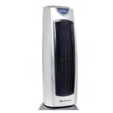 Comfort Zone 1500-Watt Ceramic Oscillating Digital Tower Heater with Remote, Silver