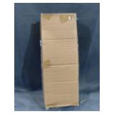 MYGIFT WOOD AND METAL END TABLE WITH MAGAZINE SLING