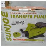SUNJOE 330 GPH CORDLESS TRANSFER PUMP
