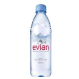 evian Natural Spring Water Bottles, Naturally Filtered Spring Water, 500 ML bottle, 24 Count