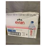 evian Natural Spring Water Bottles, Naturally Filtered Spring Water, 1 L bottle