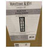 FirsTime & Co. Black Farmhouse Arch Jewelry Armoire, Black, 14 x 3.75 x 43 in